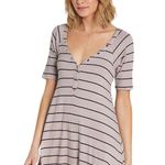 Billabong Hide Away Stone Gray Black Stripe Dress $49.95 EUC XS Style# JD01SBHI Photo 9