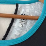 Title Nine  Dream Dress Short Sleeve Stretch Keyhole Back Mixed Print Black Sz S Photo 6