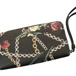 Dana Buchman  Roses and Chains Satchel Handbag with Wallet Black Photo 5