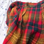 Vintage 1950s Abby Michael Ltd Red Yellow Green Tartan plaid wool golf pants. Size XS Photo 8