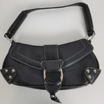 ALDO Vintage Womens Shoulder Bag 11" x 5" Black Leather Y2K Studded Snap Closure Photo 13