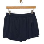 Trendy Womens Drawstring Elastic Waist Flowy Athletic Shorts Black Size XL Photo 2