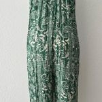 Millibon USA Millibon green floral paisley cropped wide leg jumpsuit Photo 5