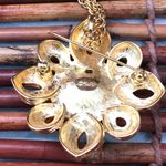 Kennth Jay Lane Gold Tone Chain with Brooch/Pin Pendant Purple Stone Photo 7