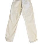 Loft NWT White Skinny Crop Jeans with Ruched Hem Photo 3