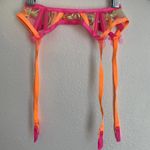 For Love & Lemons NEW Tulip Garter Belt in Neon Pink and Orange Photo 2