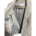 NY&C Women's Size 2 Stretch Plaid Blazer Career Workwear Jacket Office Gray Photo 5