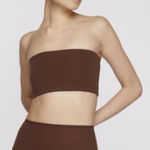 SKIMS S Small Fits Everybody Bandeau Bra Women's Seamless Stretch Brown Cocoa Photo 0