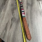 vintage HAND CRAFTED native american leather belt HANDMADE guatamala Small Photo 5