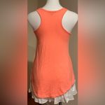 Charlotte Russe Florescent Orange Sleeveless Top with Copper Spike Accents Sz M Photo 2
