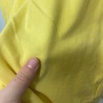 Converse  women’s yellow button neck short‎ sleeve polo shirt casual top XL Photo 4