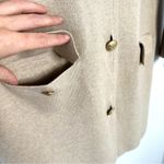 J.Crew NWT  Giselle 100% Cotton Knit Sweater Blazer Sz S Tan Quiet Luxury Preppy Photo 5