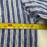 Free People  We The Free Sail Away Linen Stripe Shirt Blue Photo 5