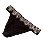 Beach Bunny ‎ Bikini Bottom Black Hearts Photo 0