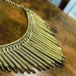 Trades Of Hope Shasta Necklace Gold Drop Bars Bib Statement Handcrafted India Photo 1