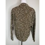 Leslie Faye Vintage Marled Chunky V Neck Sweater Sz Medium Brown Cream Photo 1
