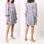 Rotate Birger Christensen Alison Floral Antigua Sand Comb Long Sleeve Dress Pink Size 6 Photo 1