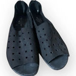 Sesto Meucci  Evonne Black Nubuck Shoe Leather Open Toe Slip On Size 12 Photo 0