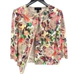 St. John Embellished Metallic Floral Jacquard Knit Cardigan 8 Evening Dressy Photo 1