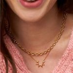 Boutique NEW Women’s Half Sun Yellow Gold Filled Adjustable Necklace, 16-18”‎ Photo 3