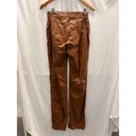 Revice Denim Revice NEW Uptown Soho Brown Faux Leather High Rise Pants 27" Photo 4
