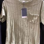 RE/DONE NWT  90S VARIGATED RIB TEE SAGE SMALL Photo 0