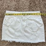 We The Free Free People Out Of Ordinary White Distressed Mini Skirt Photo 4