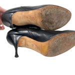 Brian‎ Atwood Vernice Vogue Heeled Booties in Black Leather Size 38.5 Photo 7