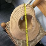 Time and Tru Straw Brim Hat One Size Vacation Resortwear Holiday Coconut Girl Brown Photo 4