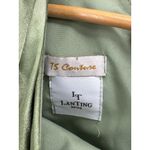LanTing Bride TS Couture Olive Green Satin Draped One‎ Shoulder Gown NWT Small Photo 4