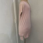 ZARA  Basic Collection Pink One Pocket Zip Detail V-Neck Shirt S Comfy Cozy Boho Photo 2