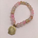 Hello Kitty Handmade Glass Bead Pink & Orange Swirl  Cupcake Charm Bracelet Photo 4