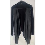 New York And Company Black Vegan Leather Cardigan Photo 5