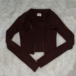 Dreamers brown long sleeve zip up Photo 0
