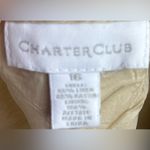 Charter Club  Allison Fit 16 Linen Blend High Waist Lined Shorts Beige Tan Photo 10