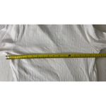 Sanctuary  Ribbed‎ Knit Collared Puff Sleeve Button Up Shirt Women's XL White Photo 4