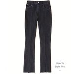 Abercrombie & Fitch • Abercrombie the skinny high rise front slit jeans black size 26 Photo 2