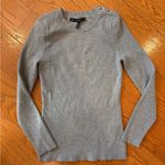 White House | Black Market Button-Shoulder Knit Top – Size S – Gray Photo 0