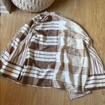 L'Academie  Brown and Cream Striped Shirt Photo 2