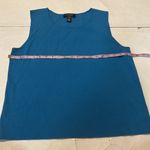 Cable & Gauge  Woman 1X Blue Plain Tank Top Photo 2