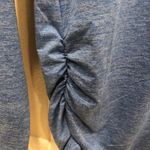Lucy Ruched Long Sleeve Top Cosmic Blue Keyhole Athleisure Lounge Yoga Small Photo 3