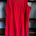 Talbots Womens Dress Sz 18W New Dark Pink Embroidered Tank Shift Photo 0