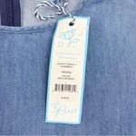 Draper James  Tiered Trapeze Dress in Chambray Blue Cotton Coastal Boho Beach Photo 12