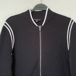 Athleta Venture Black Knit Sweater / Full Zip Jacket Cinchable Hem Size XS Photo 3