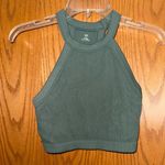 Aerie  Green Ribbed Cropped Tank Top  Photo 0
