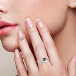 Infinity Heart Paw Print Ring for the Cat Lover “ Always in my Heart”Size 6 NWT Silver Photo 0