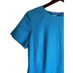 Talbots VTG Women Irish Linen Midi Dress 4 Blue Sheath Career Timeless Classic Photo 4