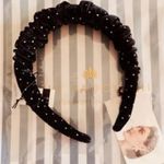 Lele Sadoughi NWT Jet Dot Velvet Kelly headband Photo 2
