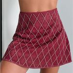 NWT Rhinestone Woven Skater Skirt (Berry) Red Photo 1