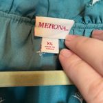 Merona  Green Sleeveless Top Blouse Womens Size‎ XL Tie Neck Office Work Summer Photo 1